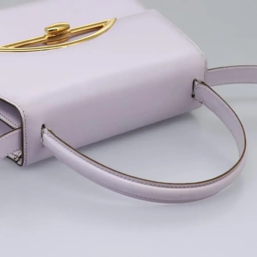 CELINE Hand Bag Leather Purple Gold - Picture 6 of 13